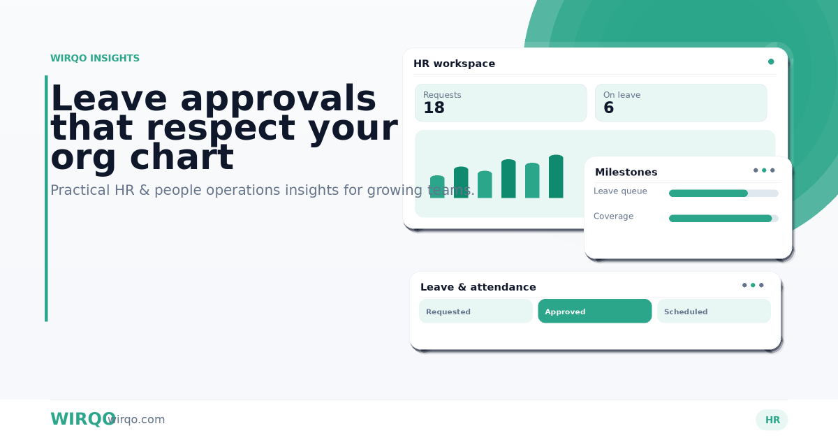 Leave approvals that respect your org chart — WIRQO business management software